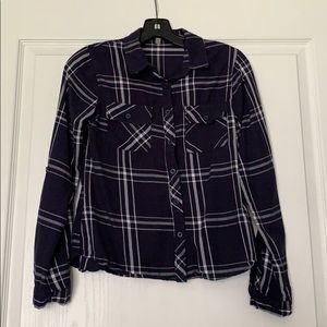 Navy & White Flannel